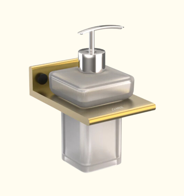 Ember Gold Liquid Soap Dispenser (Space Aluminium) – by Camrol®