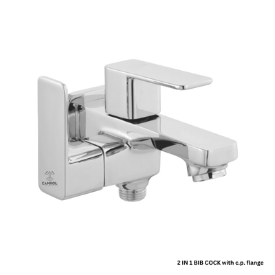 2 In 1 Bib Cock With C.P. Flange