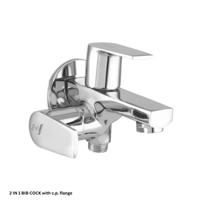 2 In 1 Bib Cock With C.P. Flange
