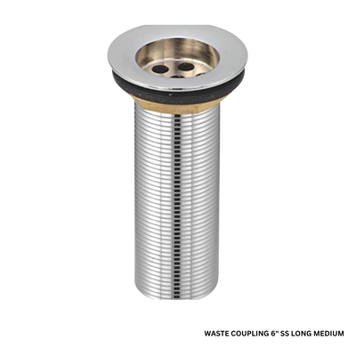 Waste Coupling 6″ Ss Long Medium